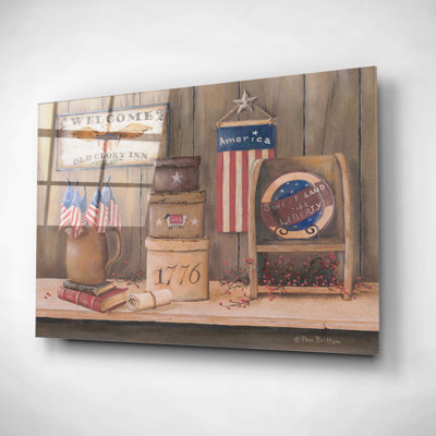 «Sweet Land of Liberty» par Pam Britton, art mural en verre acrylique