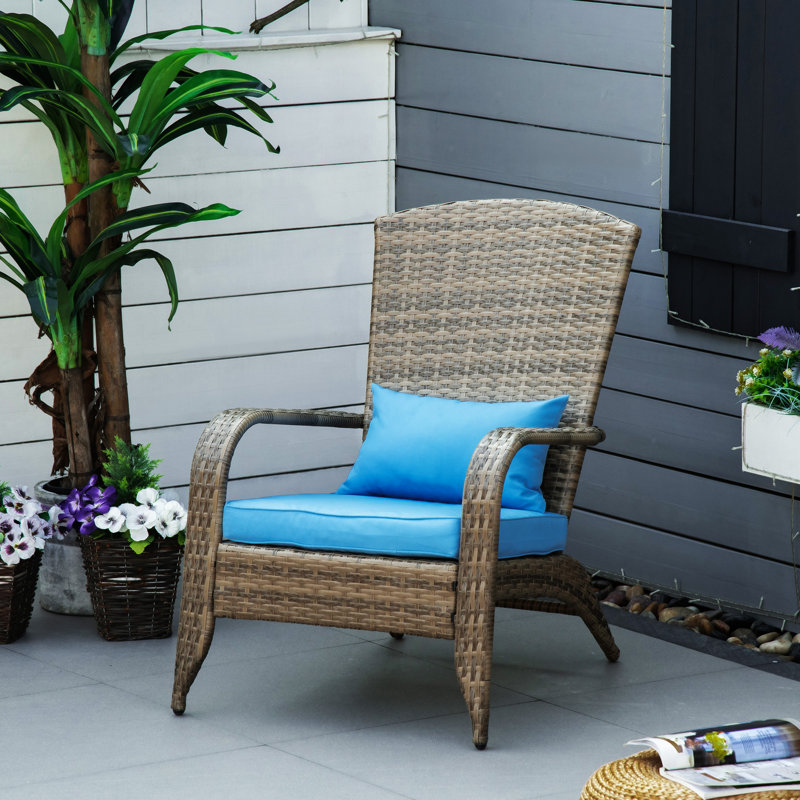 Chaise Adirondack en osier de patio Outsunny (excluant la table)