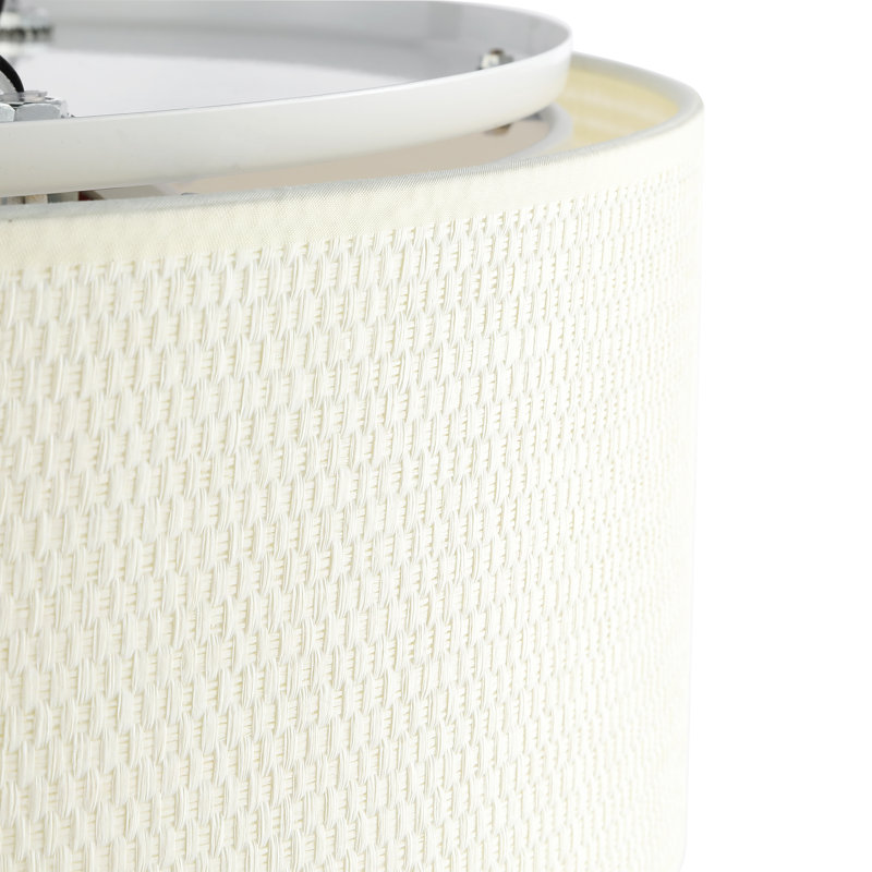 Addae 15.7" W 3-Light Dimmable Acrylic Shade Flush Mount, White