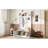 Hall Tree With Storage Shoe Bench For Entryway And Hallway, 4-In-1 Design Coat Racks With Hooks For Living Room, White, Shoe Storage-1620872106
