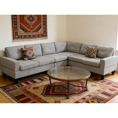 Modular 4-Piece Sectional Sofa – Customizable Corner Couch for Movie Nights & Family Gathering, Easy Rearrange Design, Multiple Colors Available