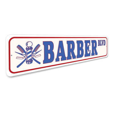 Barber Street Aluminum Sign