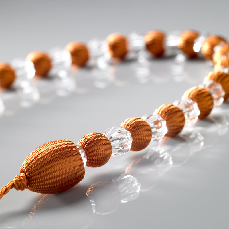 Canaan Earl Beaded Curtain Tieback, Orange