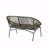 Outdoor Patio Loveseat, Green PE Wicker-1067803481
