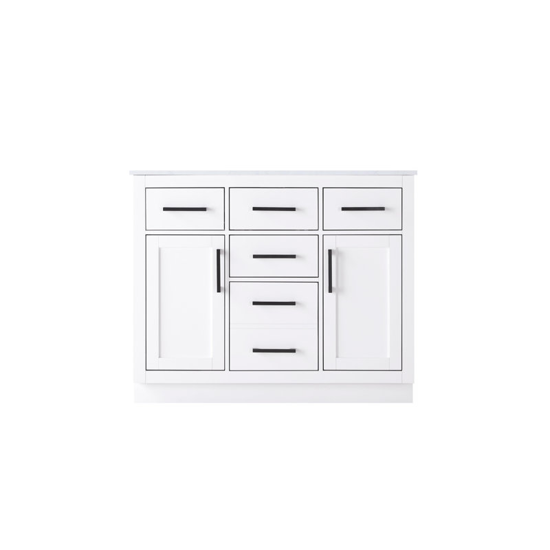 Ahner 42 inch Single Bathroom Vanity, White