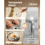 Table de salle à manger 38,9 "pour 2 à 4 personnes, table en verre transparent, table à manger ronde moderne pour cuisine, salle à manger, appartement-552594781-552594783