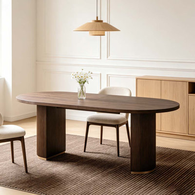 Oval Dining Table Double Pedestal