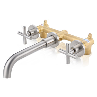 Wall Mounted Optional 2-handle Bathroom Faucet