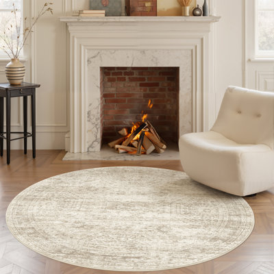 Washable Distressed Persian Rug