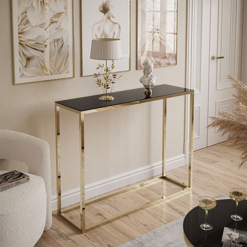 Claborn Console Table, 78cm H x 100cm W x 30cm D, White