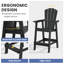 HDPESRS High-density Polyethylene Outdoor 27.4'' Bar Stool-101797881