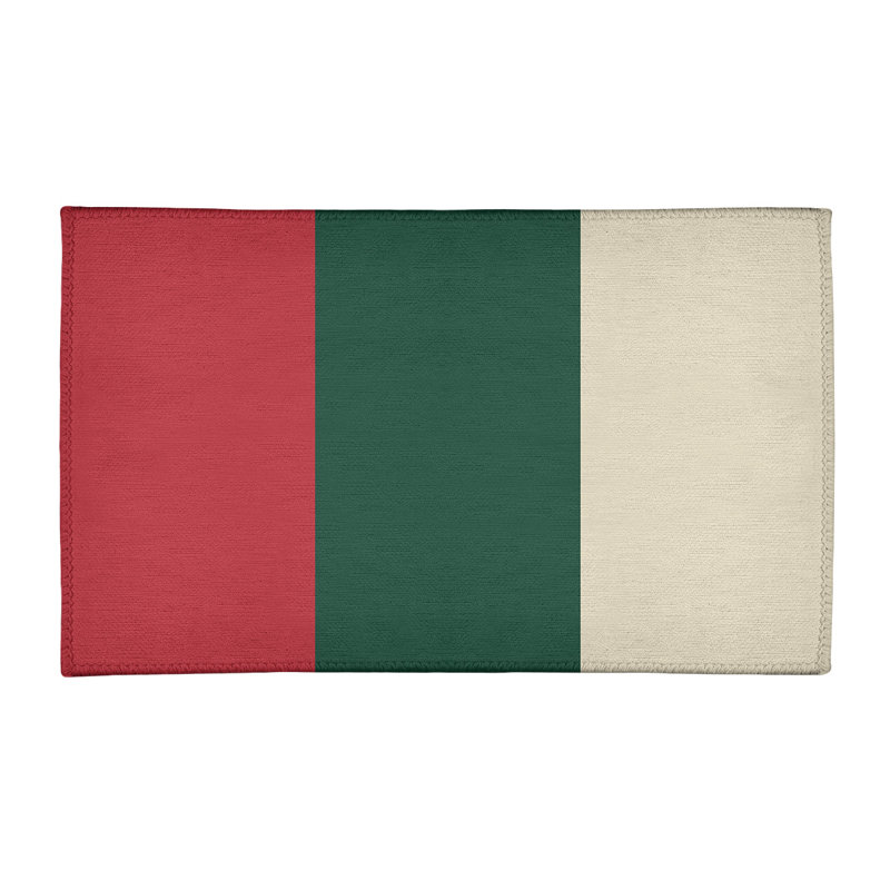Vert forêt tissé à plat, Rectangle 3 pi x 5 pi