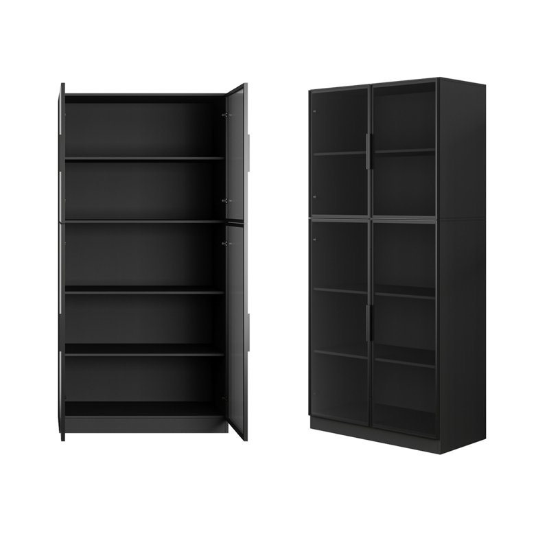 Abeeda Glass Door Dining Cabinet With Lighting