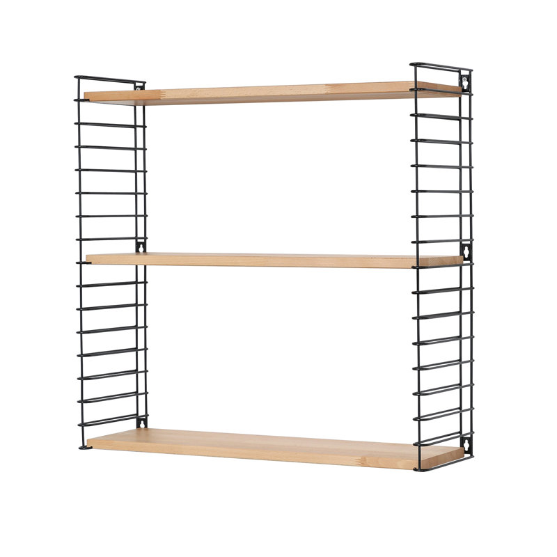Tomado 1 Piece Wall Shelf, Black / Brown