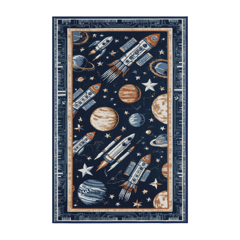 Tapis gris lavable à la machine, Rectangle 6 pi x 9 pi