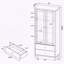 Armoire d'appoint 2 tiroirs Nestor