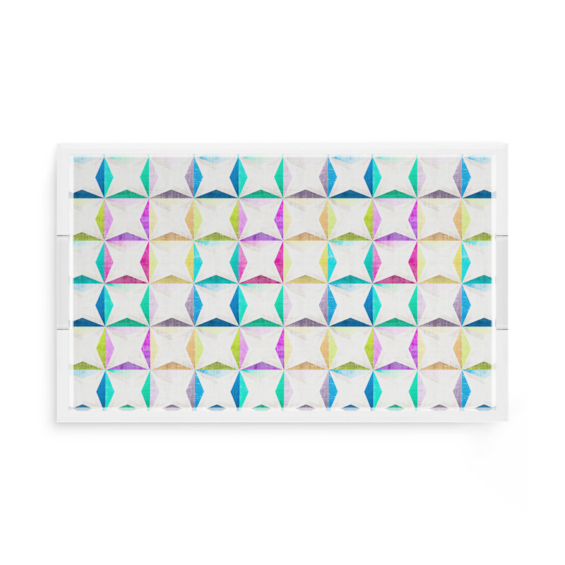 Truiq Happy Acrylic Rectangle Decorative Tray, 17"W x 10.5"D x 2"H