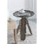 Table d'appoint feuille d'aluminium avec charme enchanteur argent antique