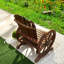 Chaise adirondack en bois massif wagon-wheel Ibrahim