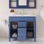 Meuble-lavabo simple autoportant 36 po avec plateau intégré en céramique blanche 36 po-1471085122