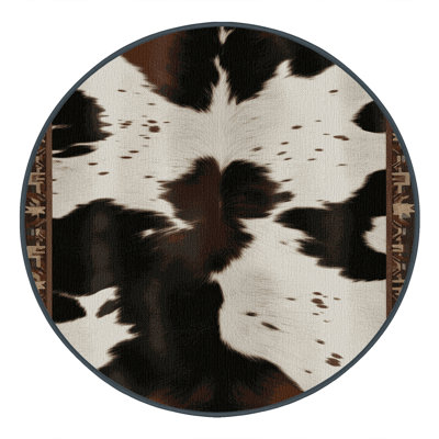 Washable Cowhide Pattern Southwestern Area Rug