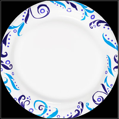 50-Pack 10-Inch Disposable Paper Plates - Soak Proof, Leak Resistant, Microwave Safe, Perfect for Everyday or Party Use