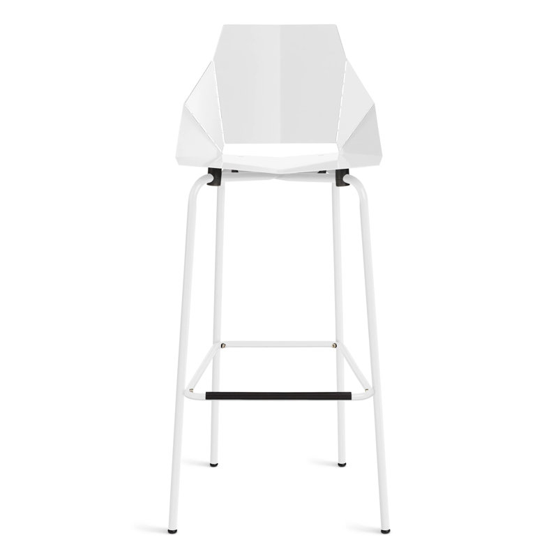 Real Good Stool with Metal Frame, White, Bar Stool (31" Seat Height)
