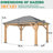 10Ft × 12Ft Outdoor Spruce Wood Hardtop Gazebo, Heavy-Duty Galvanized Steel Gazebo-108074617