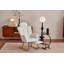 Chaise berçante en tissu avec repose-pieds Teddy