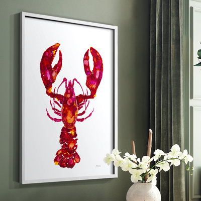 Lobster Framed Print - Solid Wood