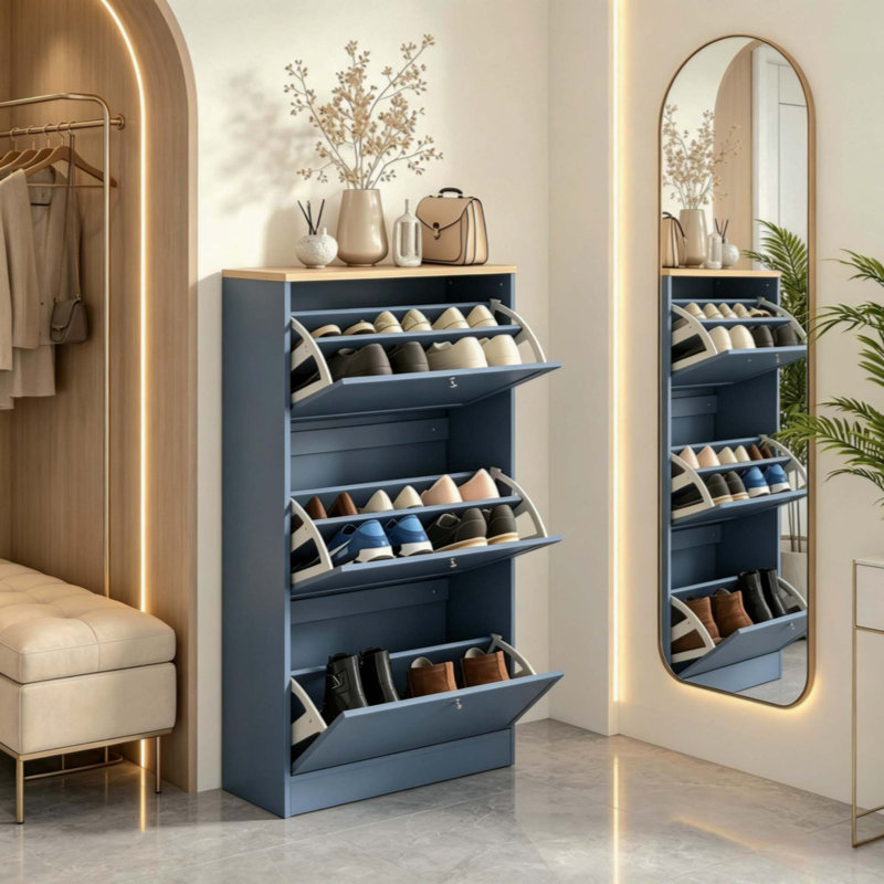 18 Pair Shoe Storage Cabinet