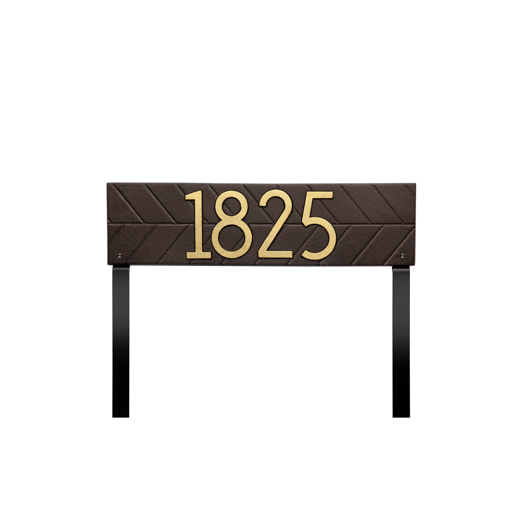 Mid-century Modern Herringbone Lawn, Aged Bronze/Gold, Yes