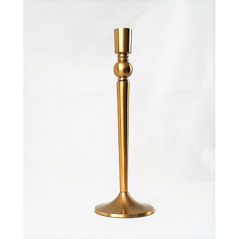 Chandelle de table / centre de table en métal Anastasia, H 18,5 po x l 4,75 po x P 4,75 po