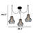 Adjustable Height Metal Body 3 Lights Chandelier