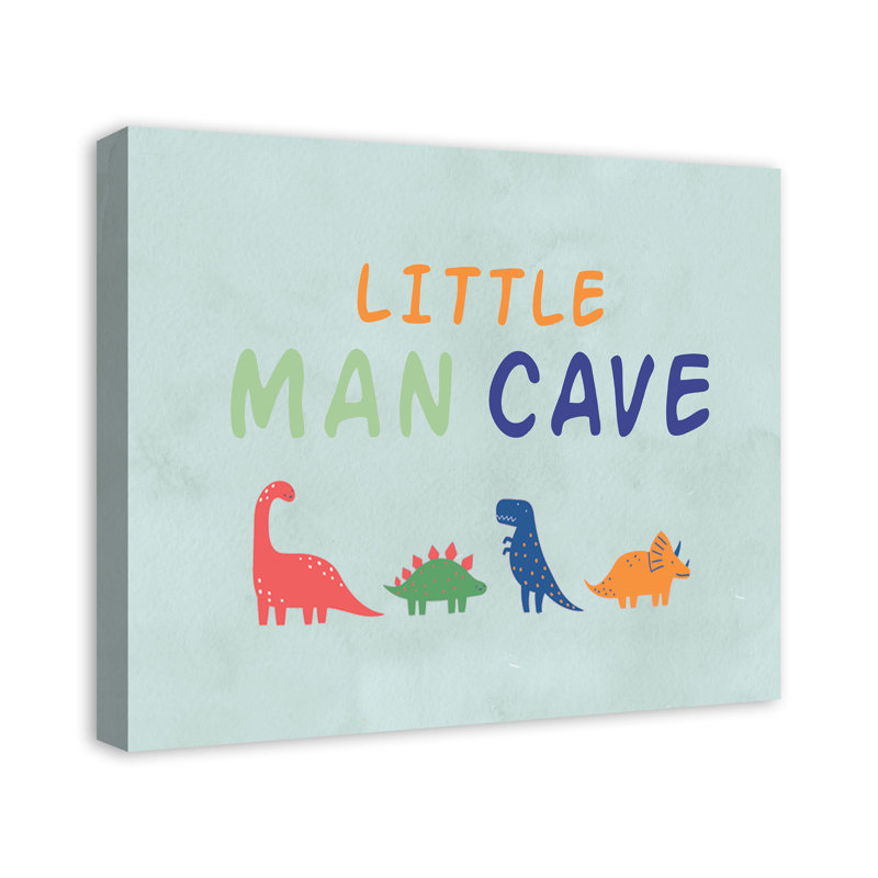 «Little Man Cave Dino», art sur toile, H 24 po x l 20 po x P 1,25 po