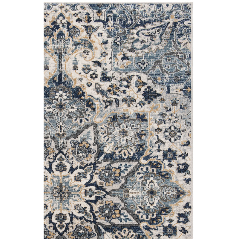 Carmel Performance Damask Rug, Rectangle 3' x 5'