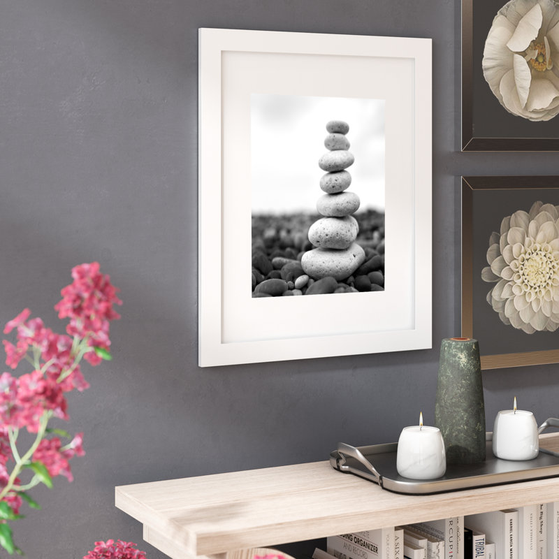 Cadre photo simple mat Barrville, Blanc, 18 po x 22 po