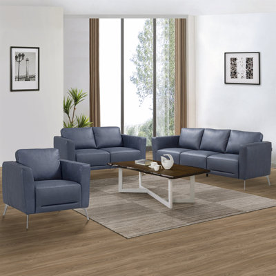 Baliny 84.6'' Leather Sofa