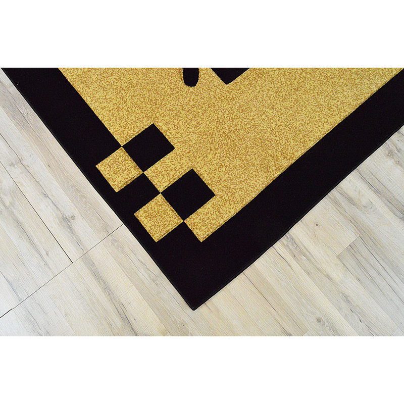 Tapis beige/noir sud-ouest Mccampbell, Rectangle 5 pi x 7 pi