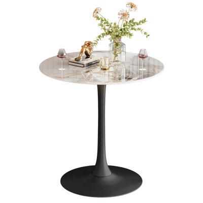 Cleofus Round Metal Base Dining Table