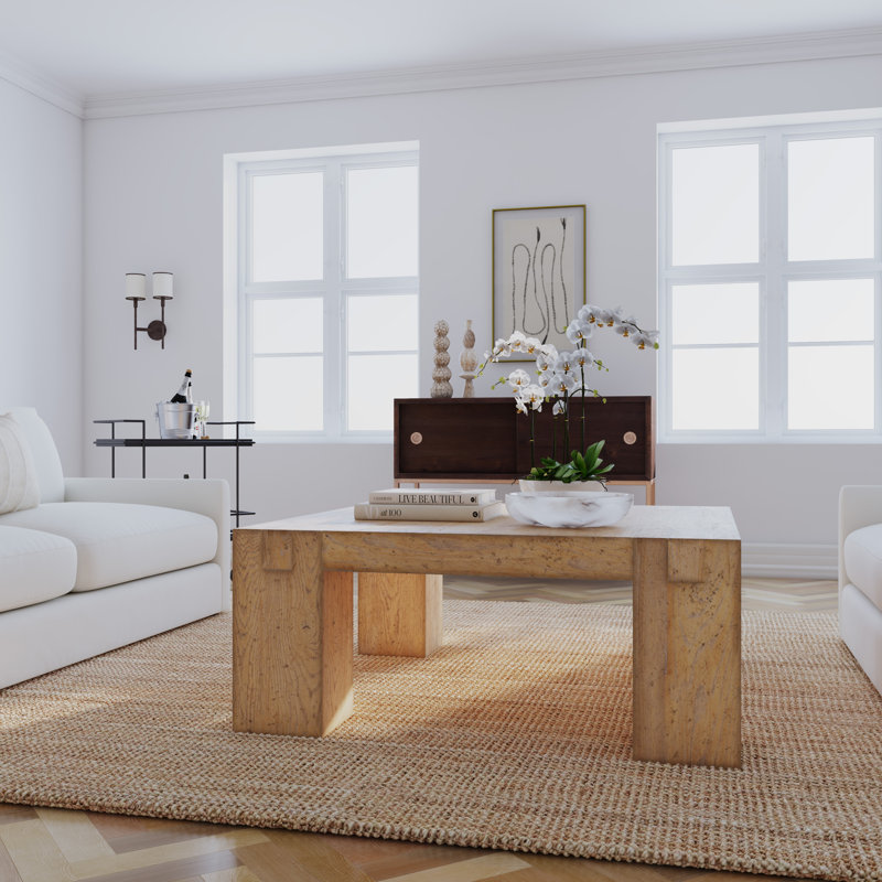 Chiseling Solid Wood Cocktail Table