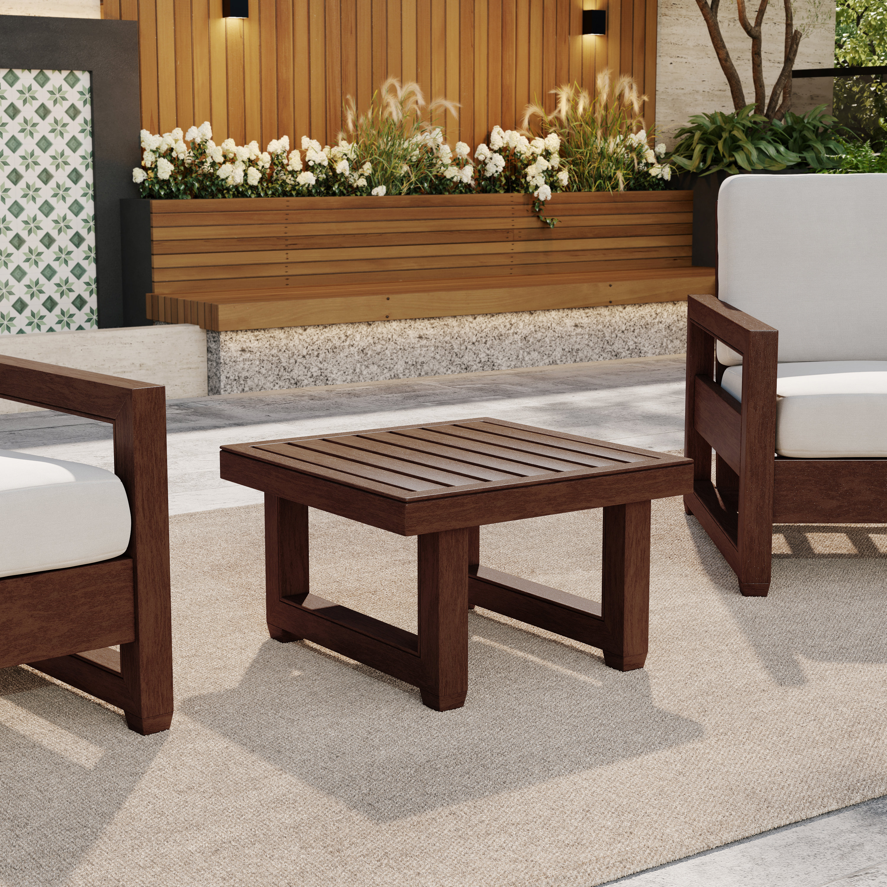 Millwood Pines Solid Wood Outdoor Side Table - Wayfair Canada