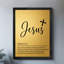 Black Framed Vintage Jesus Definition Wall Art Religious culture Framed Prints-1914171827