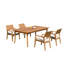 Vellore Outdoor Teak Dining Set-383283141-402405015