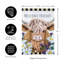 Highland Cow Welcome Friends Applique drapeau de maison