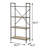 4-Tier Industrial-Style Bookcase With Antique Oak And Sandy Grey Finish, Sturdy Metal Frame And Ample Storage Space-6323189-6323193