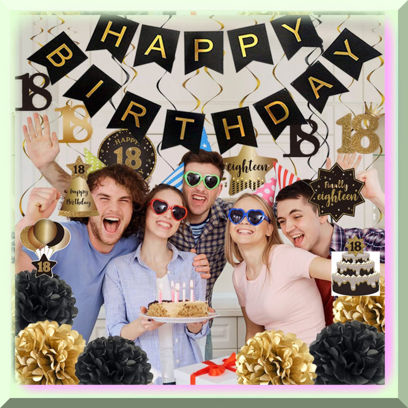 Glitter 16th Birthday Banner