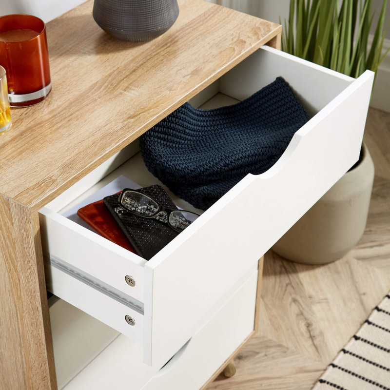 Kennedy 4 Drawer 56cm Wide Chest of Drawers, Oak