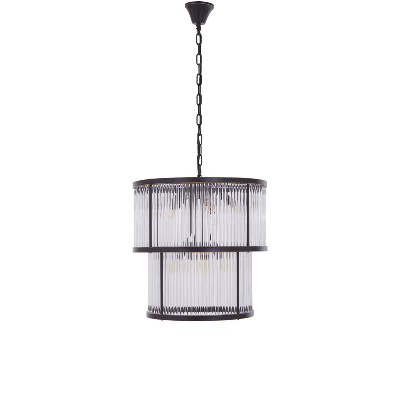 Conerly 9 - Light Drum Chandelier, Black