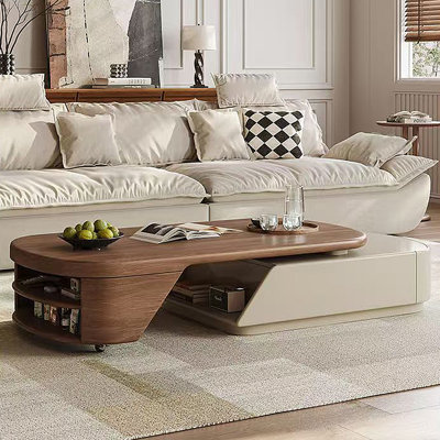 Modern minimalist telescopic coffee table